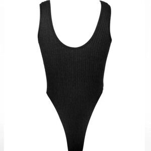 Heavy Manners Black Knit Bodysuit